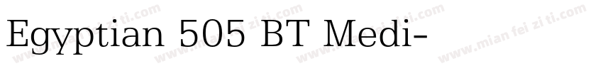 Egyptian 505 BT Medi字体转换